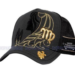 Red Monkey Virgo Black RM1425 New Zodiac Series Limited Edition Trucker Hat Cap
